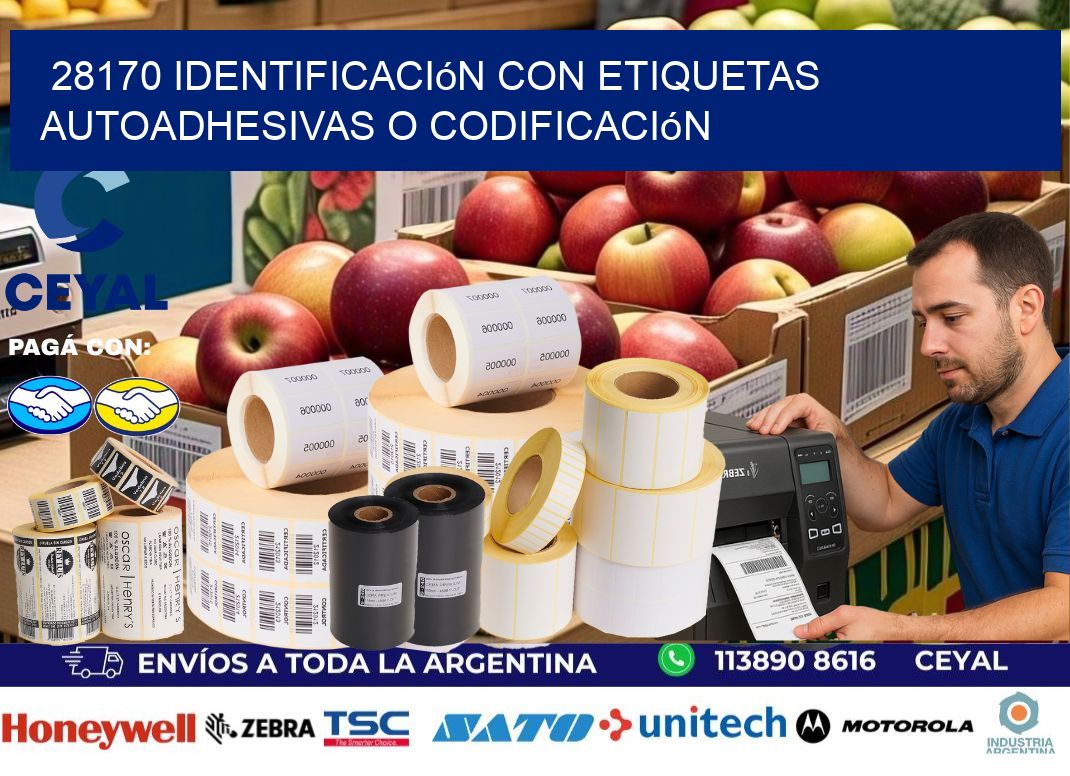 28170 identificación con etiquetas autoadhesivas o codificación