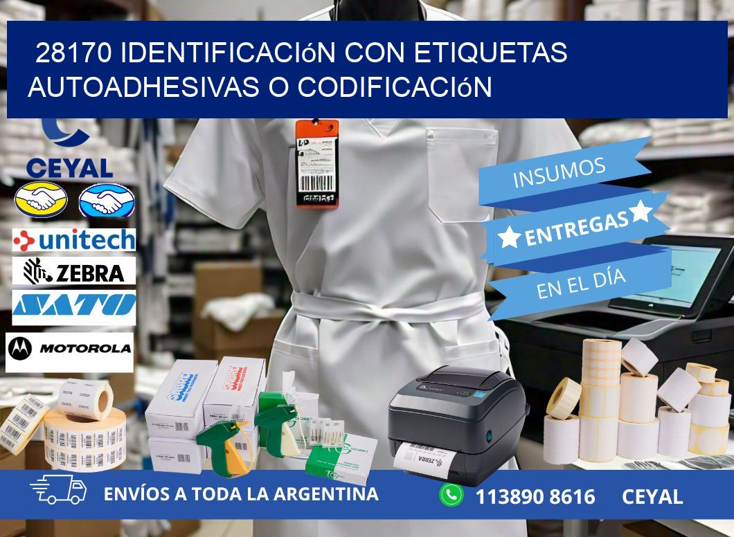 28170 identificación con etiquetas autoadhesivas o codificación