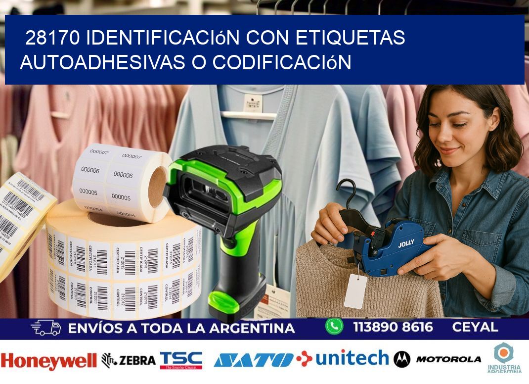 28170 identificación con etiquetas autoadhesivas o codificación