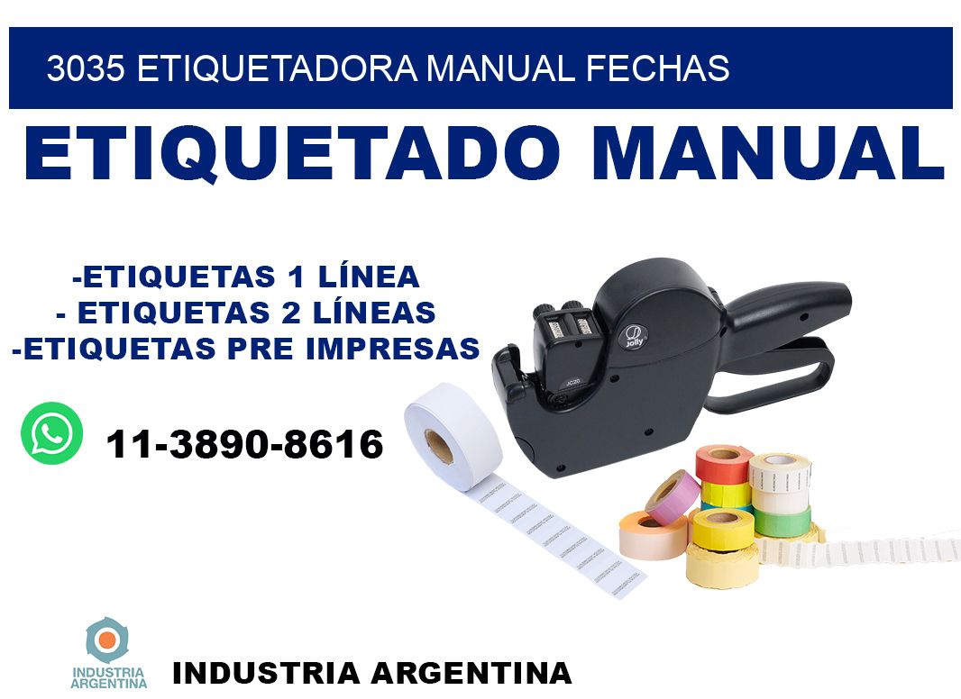 3035 etiquetadora manual fechas