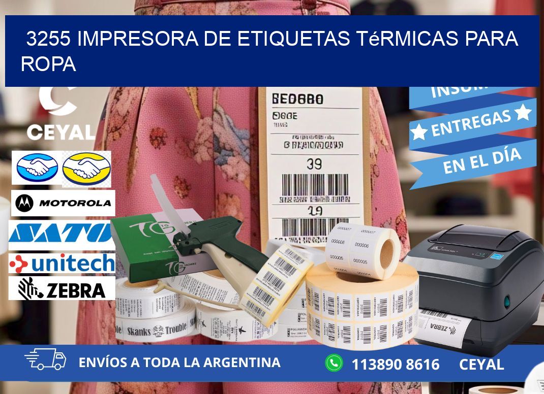 3255 impresora de etiquetas térmicas para ropa