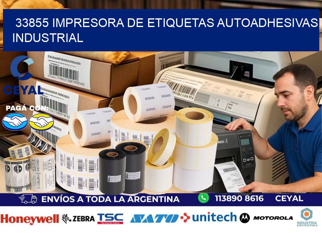 33855 Impresora de etiquetas autoadhesivas industrial