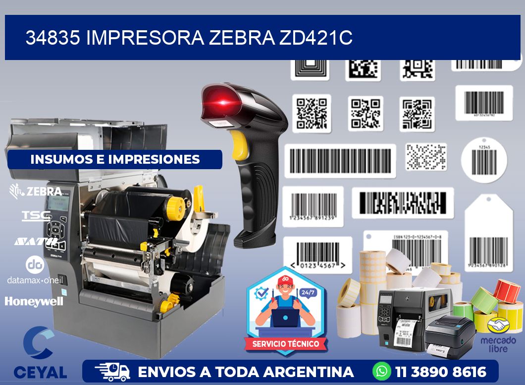 34835 Impresora Zebra zd421c