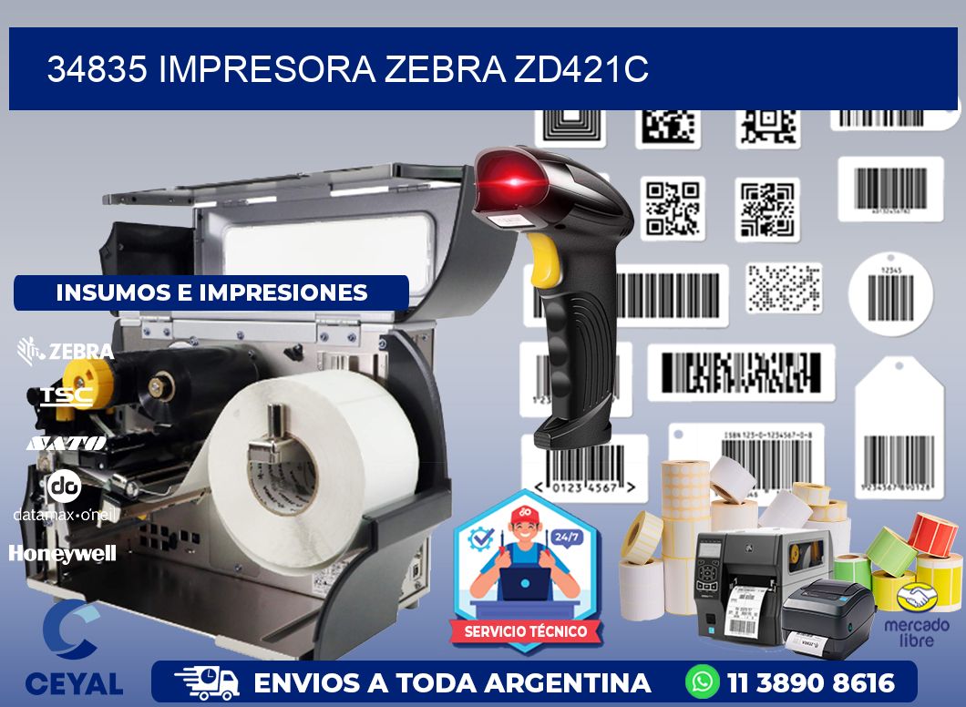 34835 Impresora Zebra zd421c