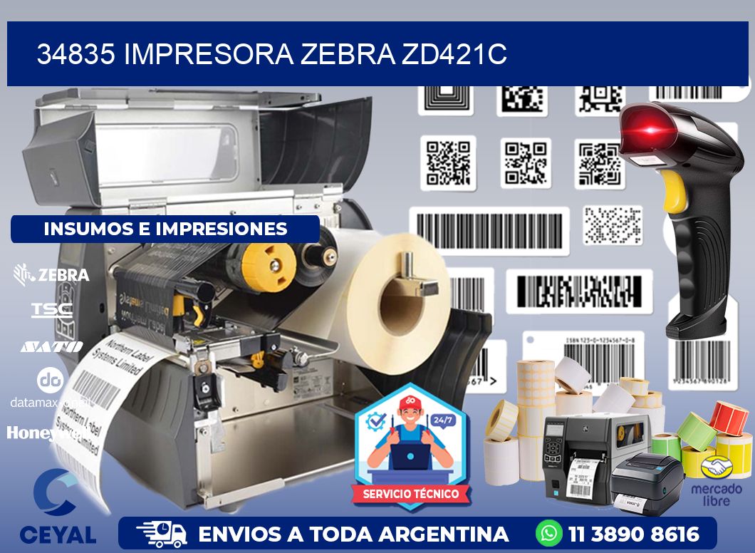 34835 Impresora Zebra zd421c