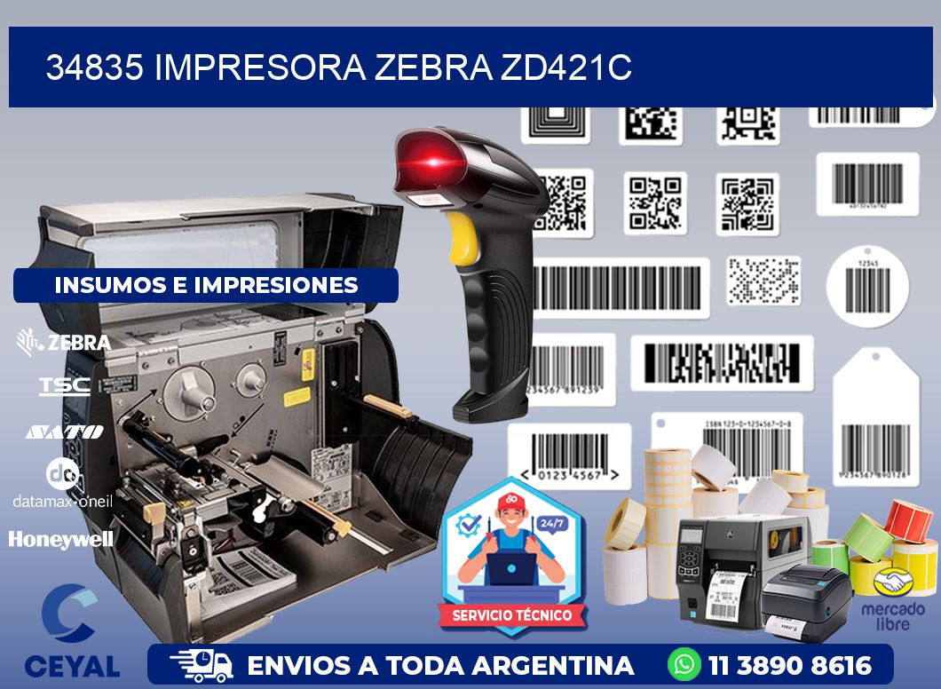34835 Impresora Zebra zd421c