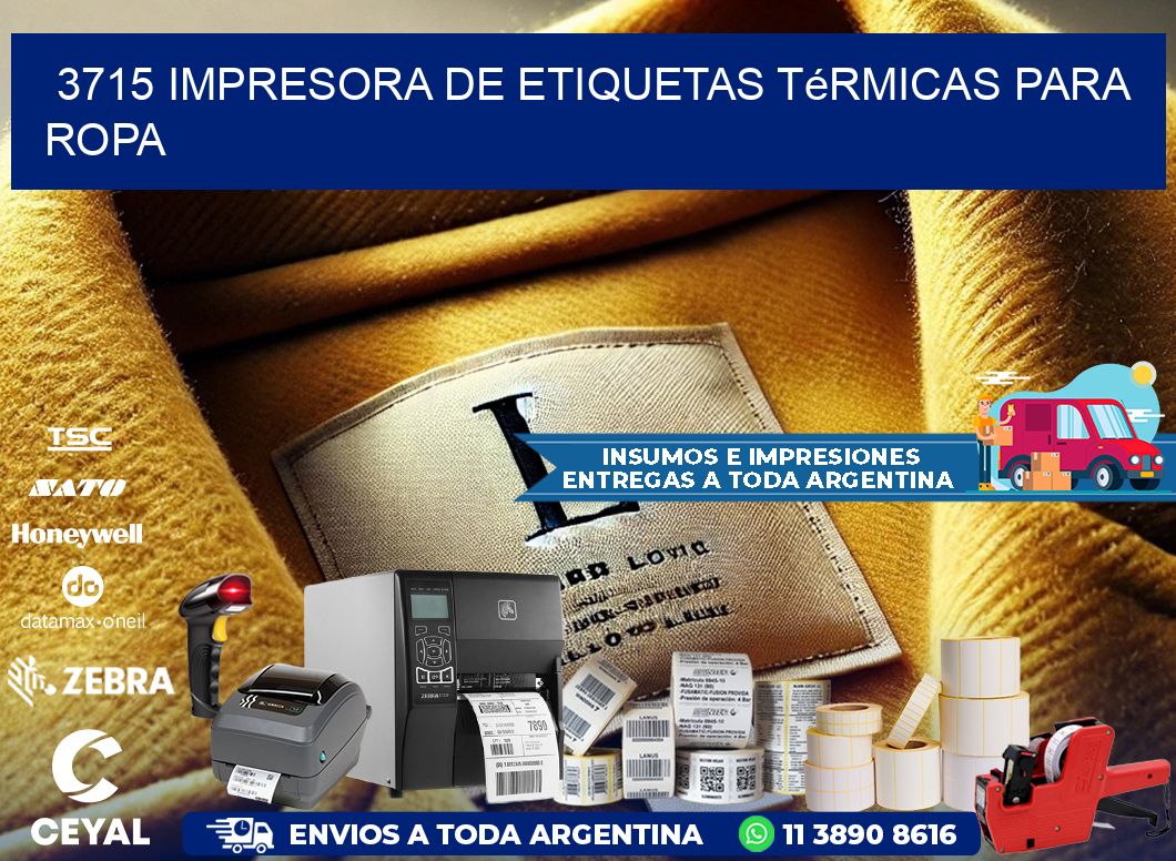 3715 impresora de etiquetas térmicas para ropa