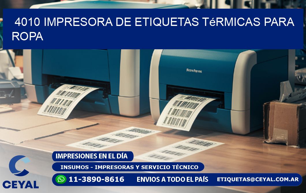 4010 impresora de etiquetas térmicas para ropa