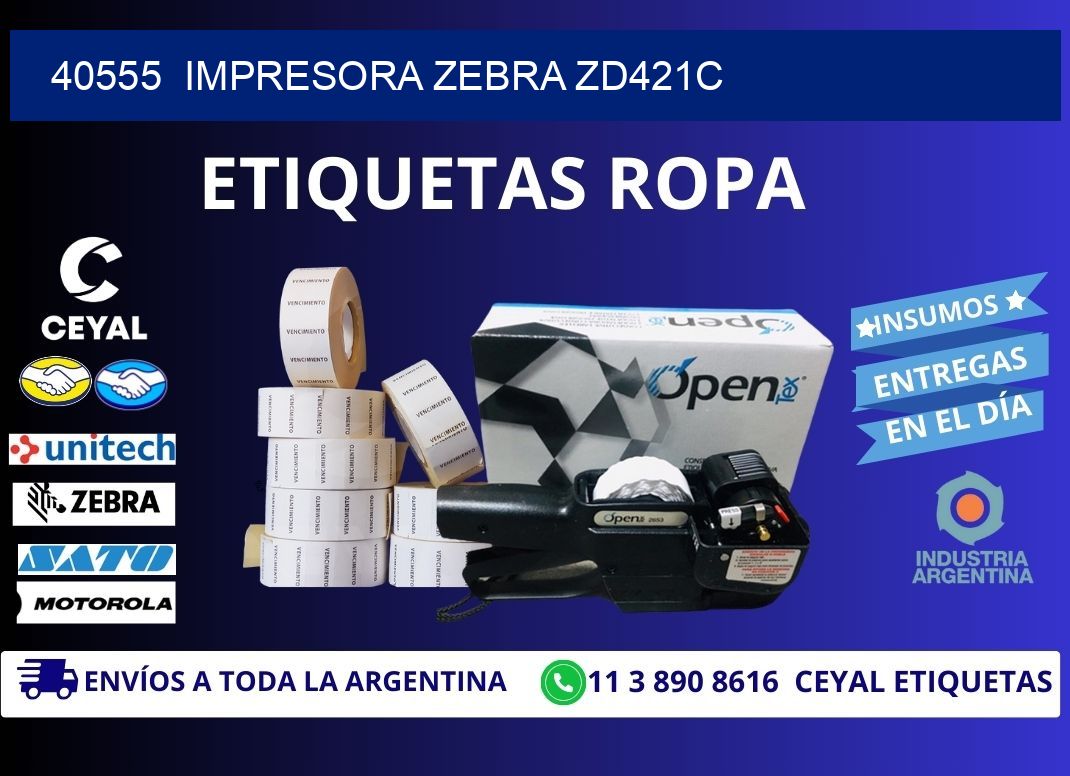 40555 Impresora Zebra zd421c