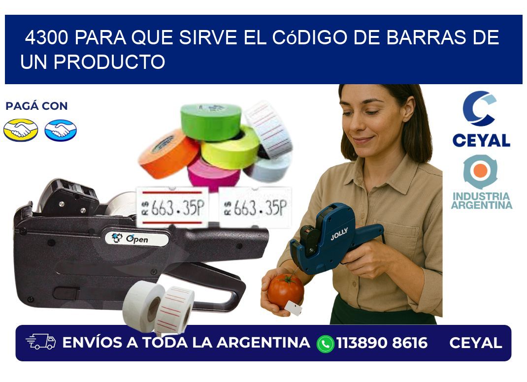 4300 Para que sirve el código de barras de un producto