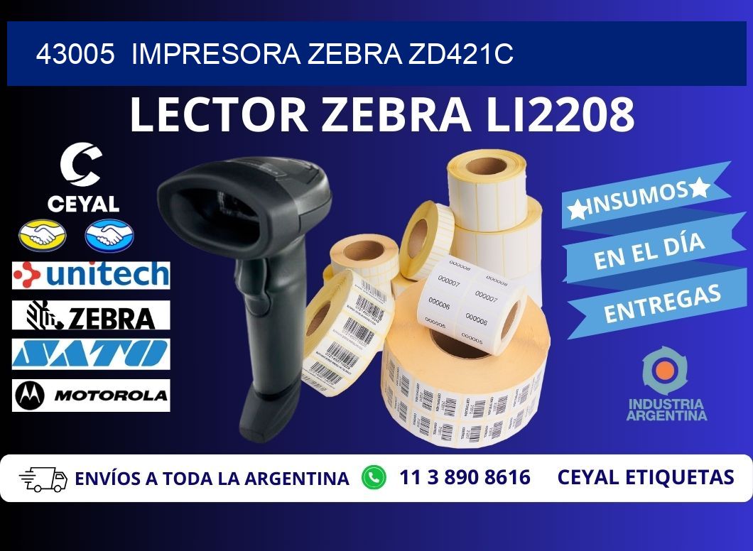 43005  Impresora Zebra zd421c