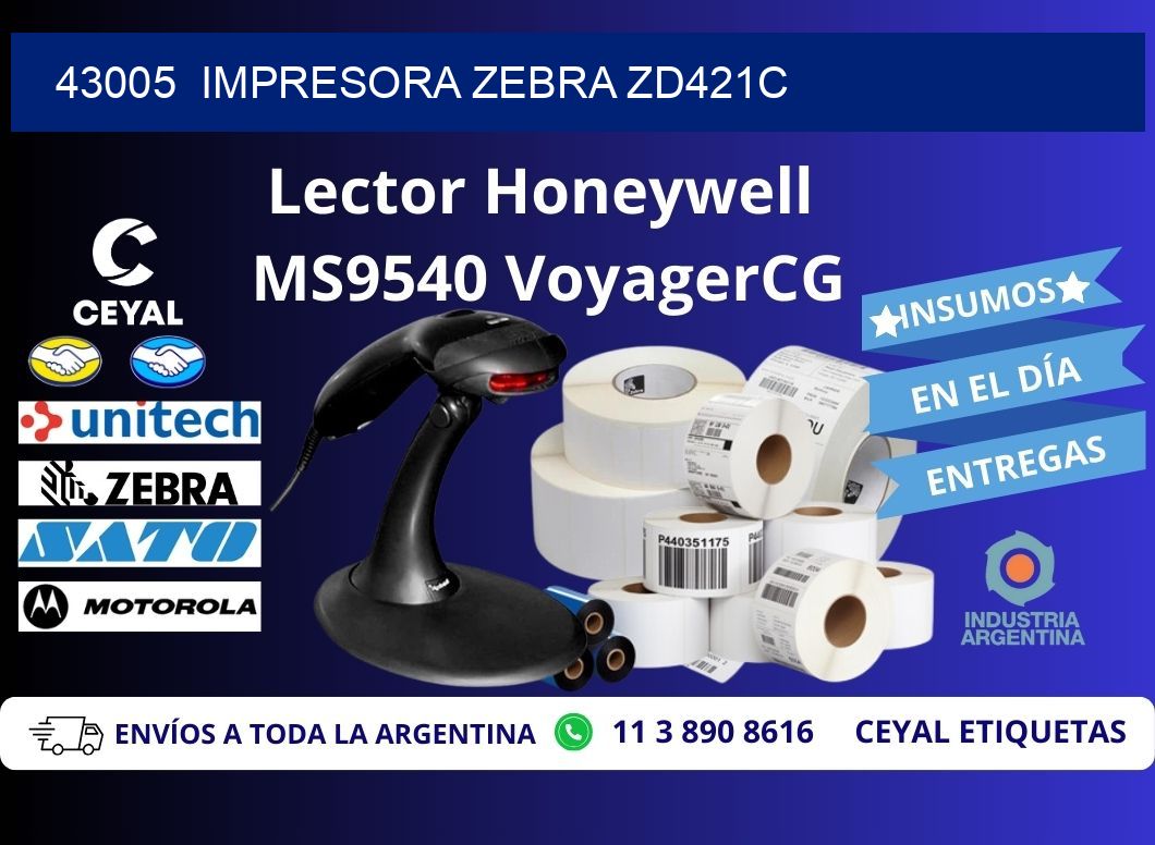 43005  Impresora Zebra zd421c