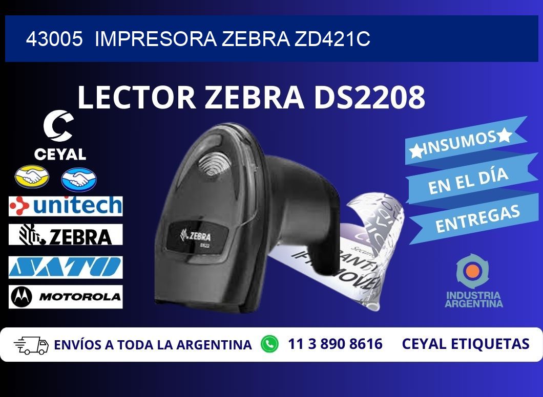 43005  Impresora Zebra zd421c