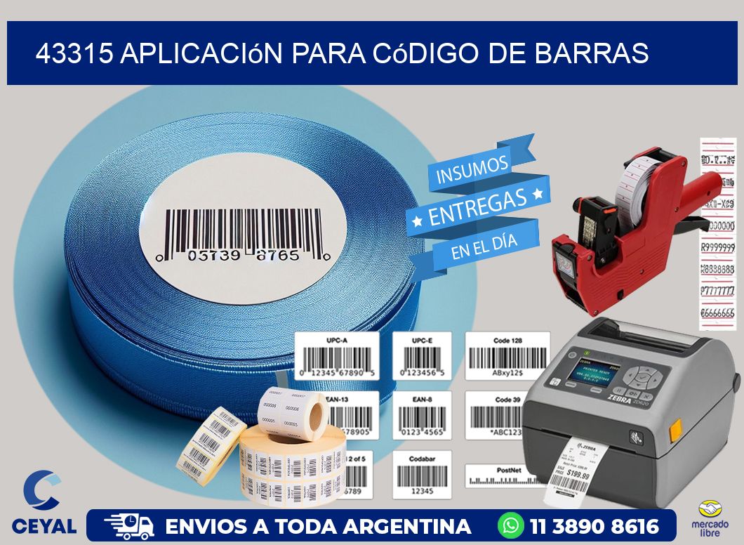 43315 Aplicación para código de barras