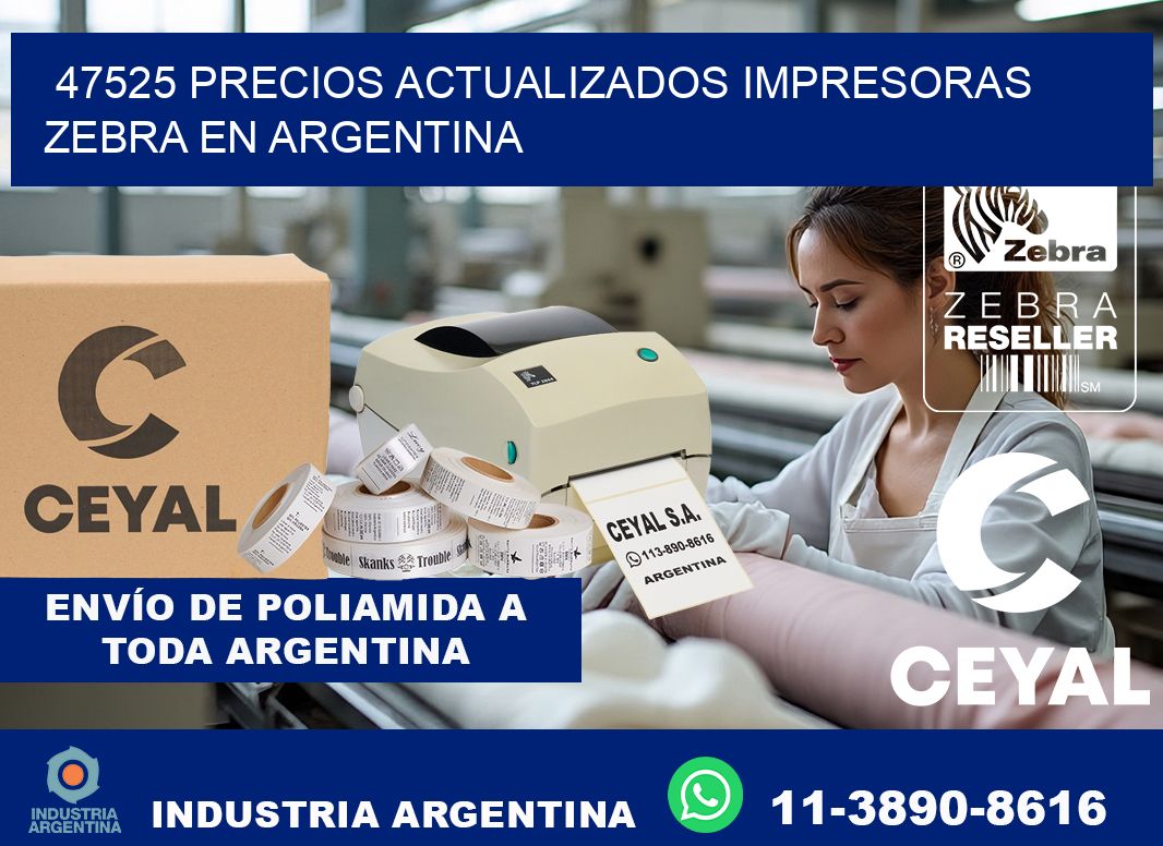 47525 precios actualizados impresoras zebra en argentina