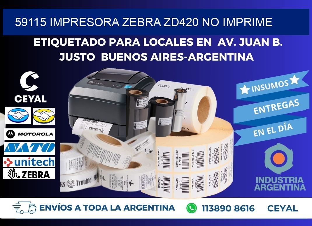 59115 Impresora Zebra ZD420 no imprime