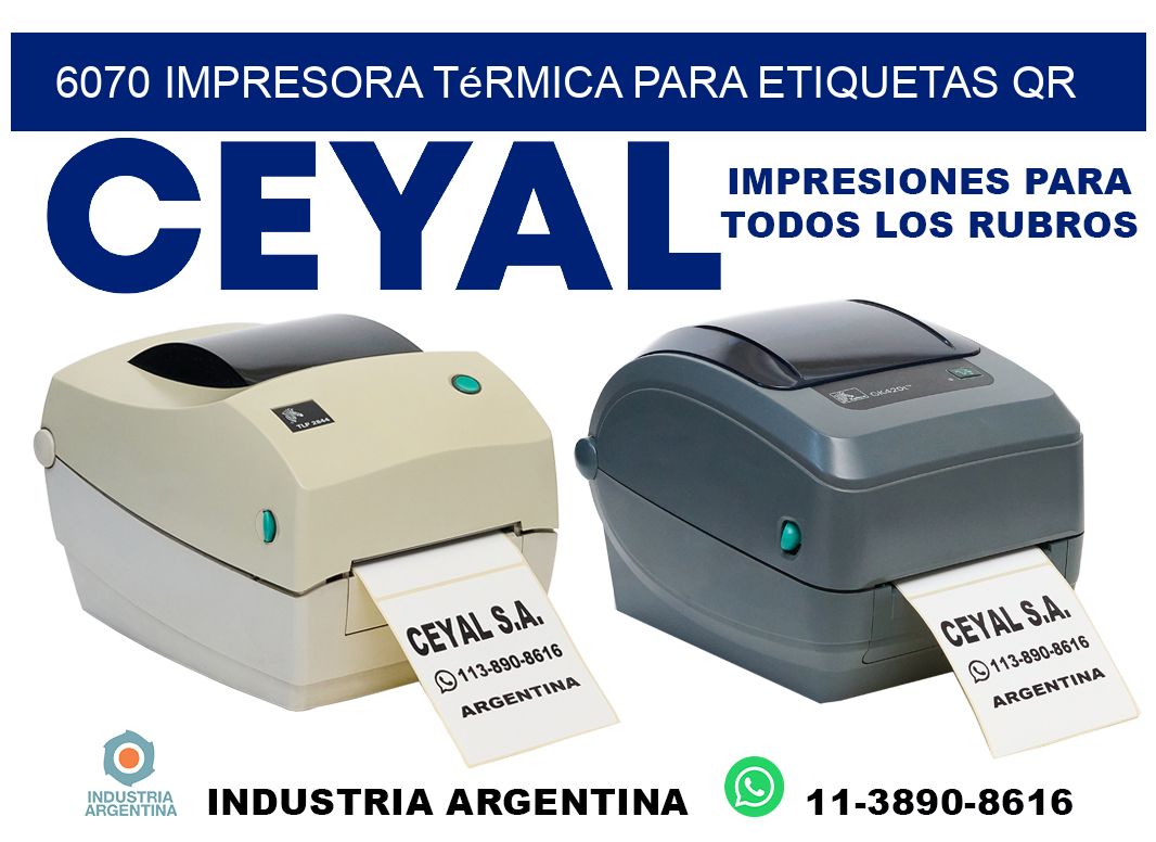 6070 impresora térmica para etiquetas QR