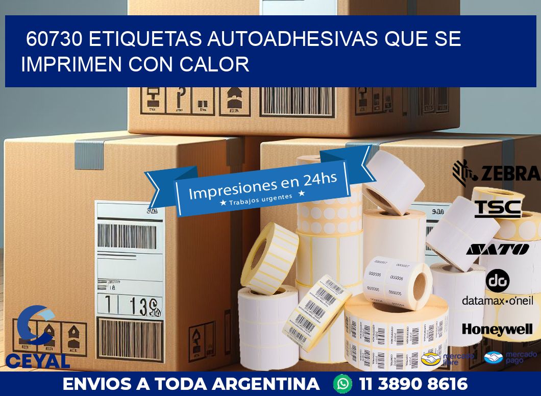 60730 etiquetas autoadhesivas que se imprimen con calor