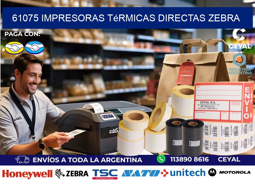 61075 impresoras térmicas directas zebra