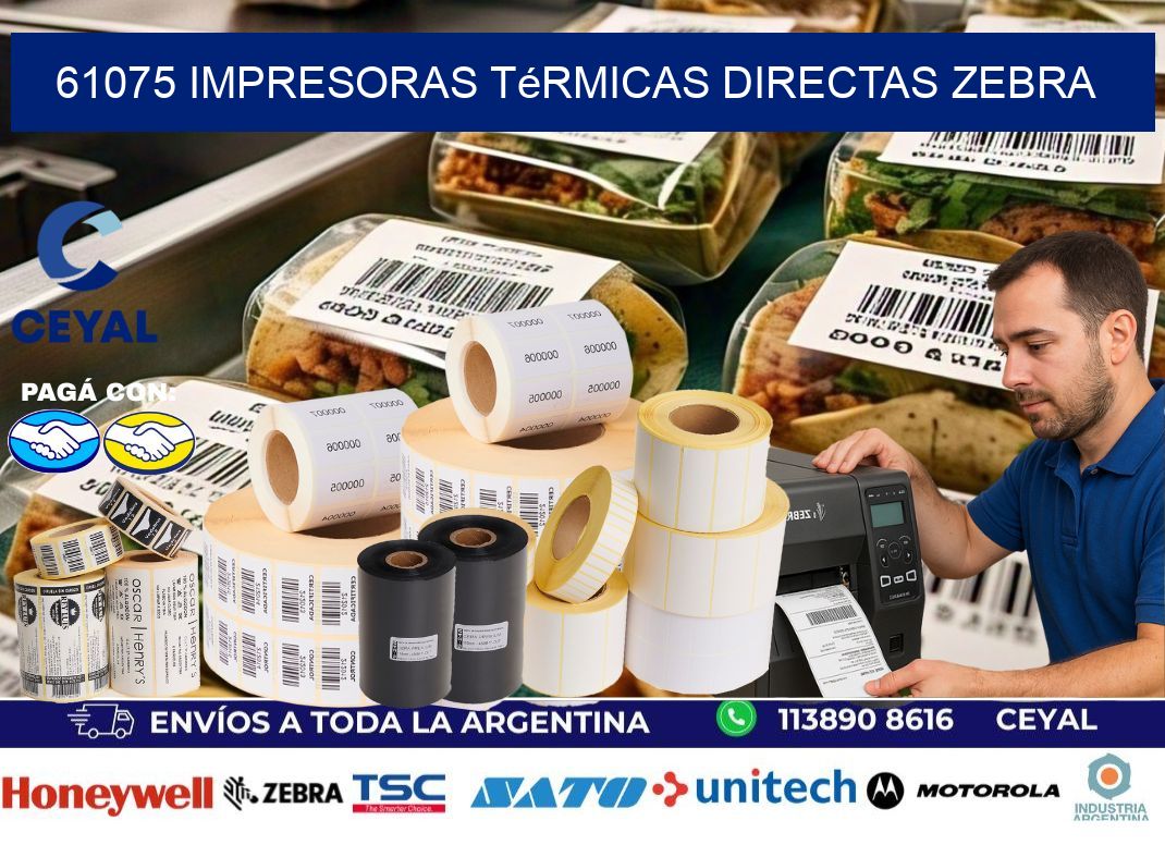 61075 impresoras térmicas directas zebra