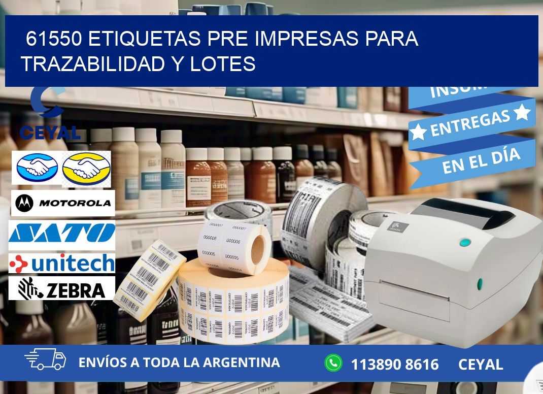 61550 etiquetas pre impresas para trazabilidad y lotes