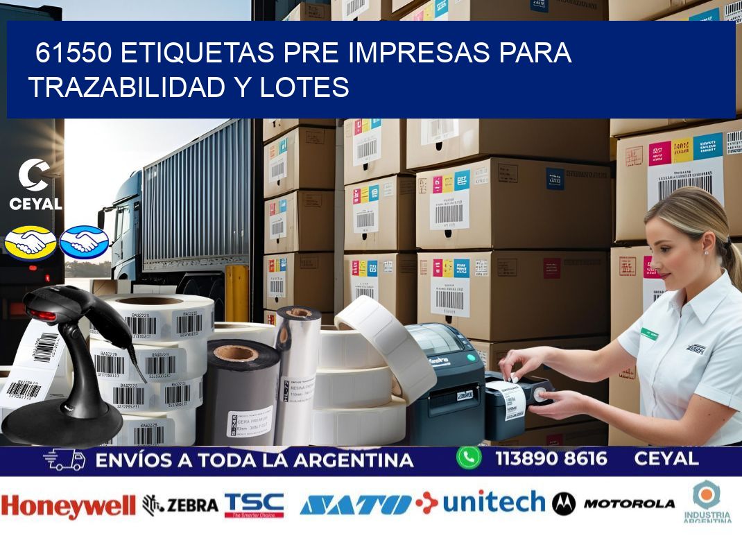 61550 etiquetas pre impresas para trazabilidad y lotes