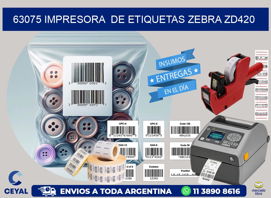63075 impresora  de etiquetas Zebra ZD420