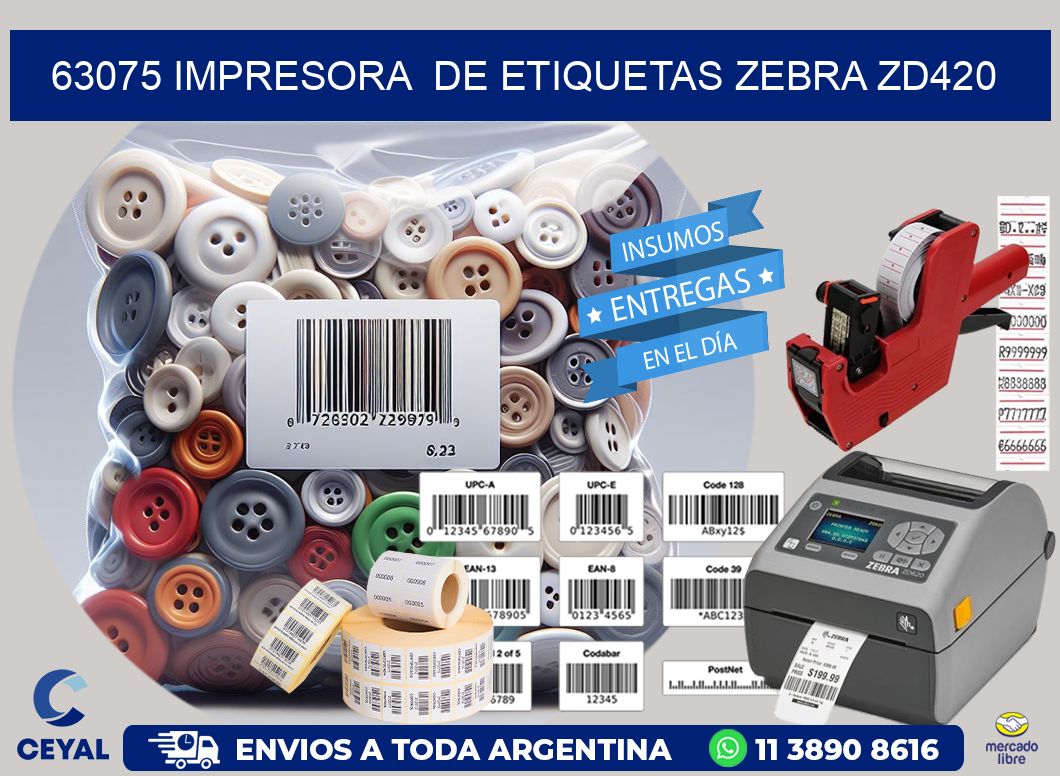 63075 impresora  de etiquetas Zebra ZD420