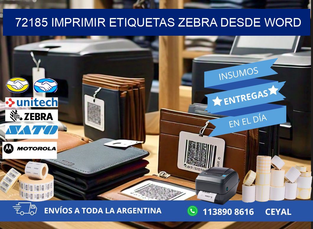 72185 imprimir etiquetas zebra desde word