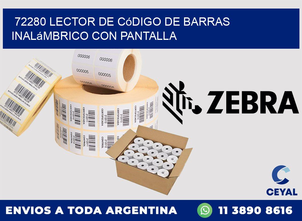 72280 Lector de código de barras inalámbrico con Pantalla