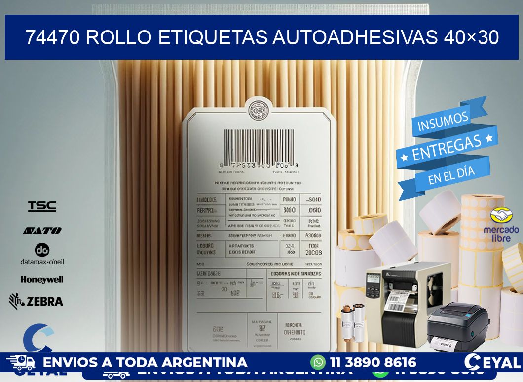 74470 Rollo Etiquetas autoadhesivas 40×30
