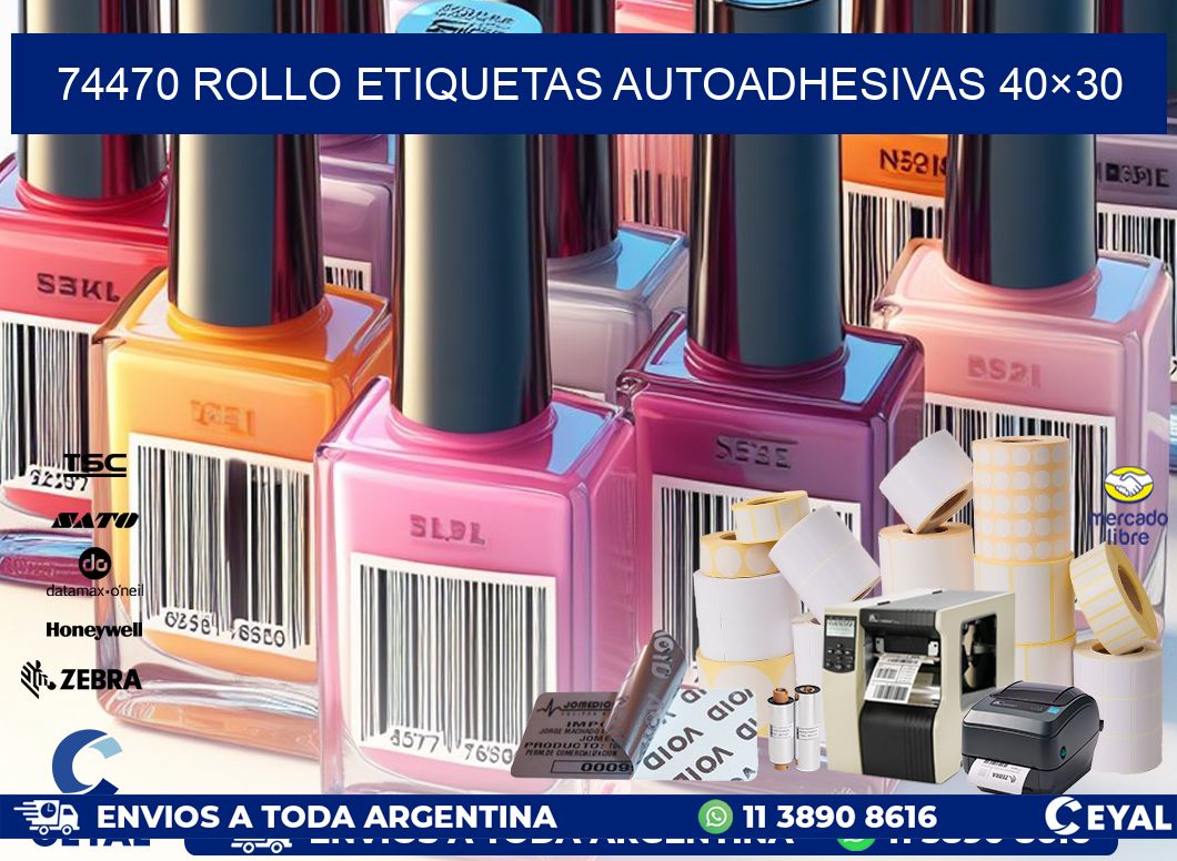 74470 Rollo Etiquetas autoadhesivas 40×30