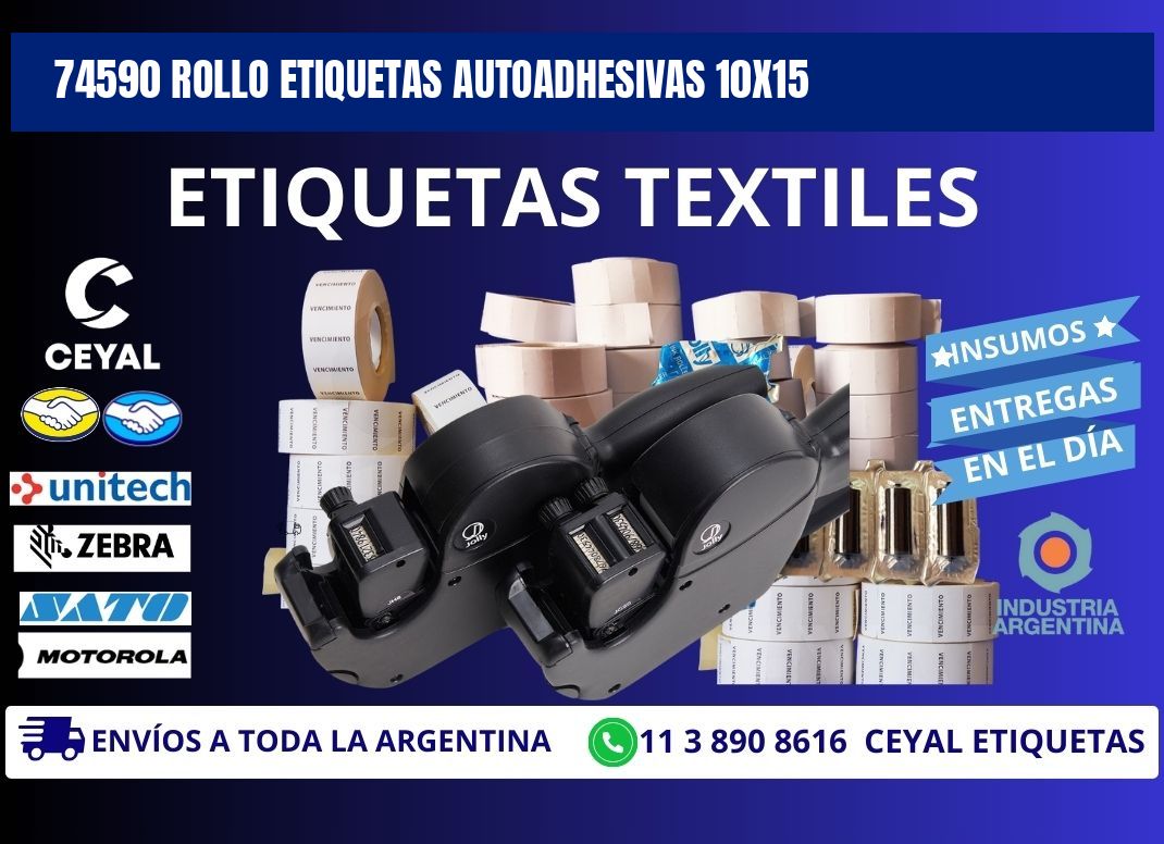 74590 Rollo Etiquetas autoadhesivas 10x15