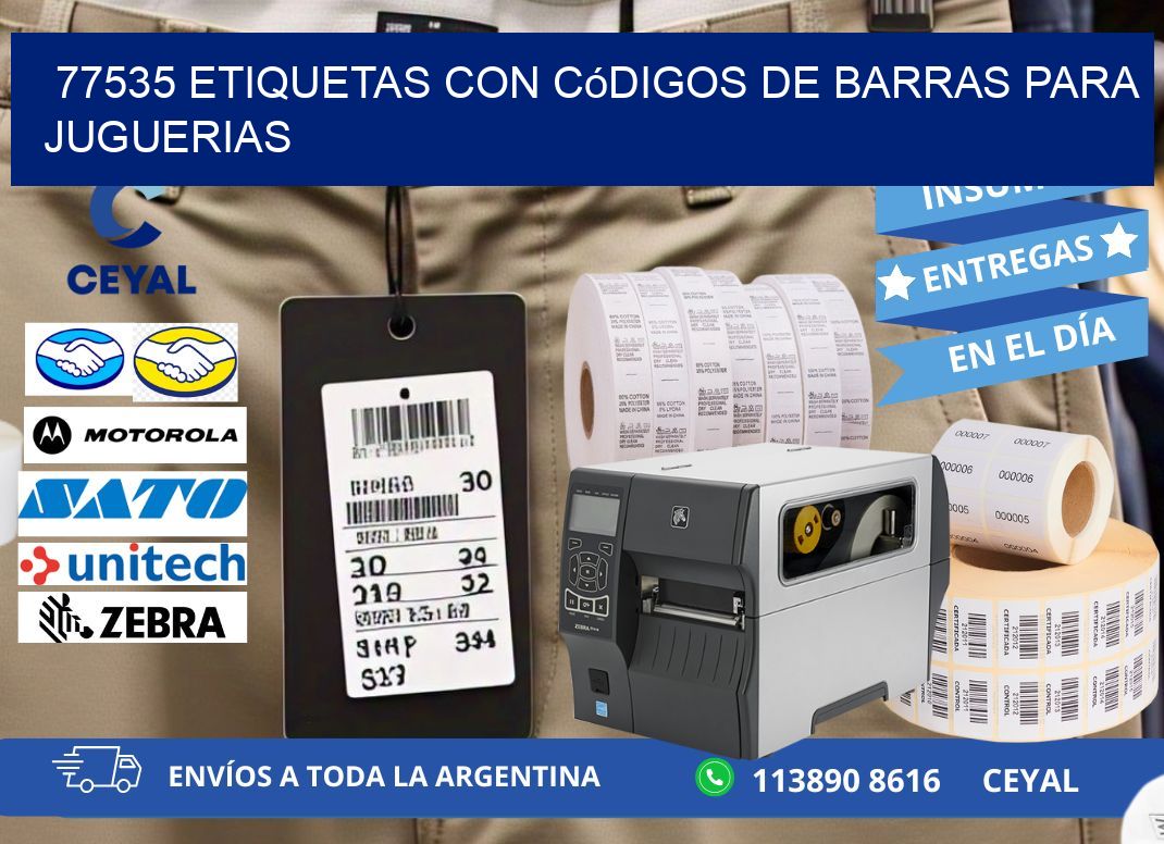 77535 etiquetas con códigos de barras para juguerias