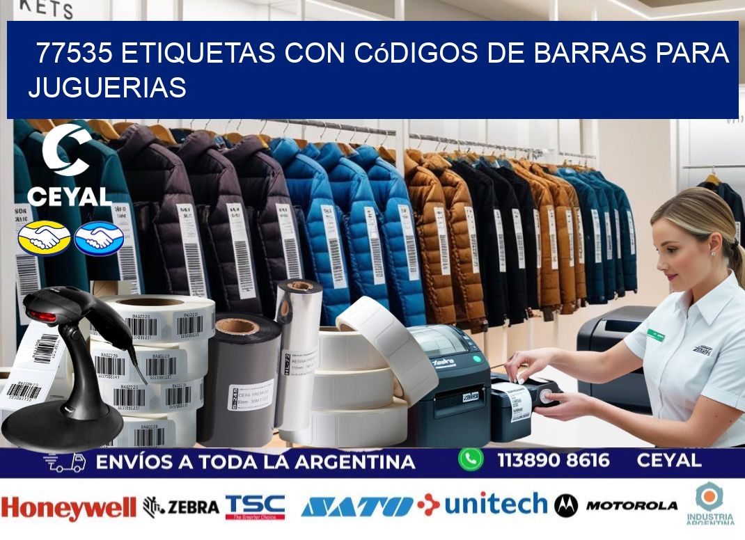 77535 etiquetas con códigos de barras para juguerias
