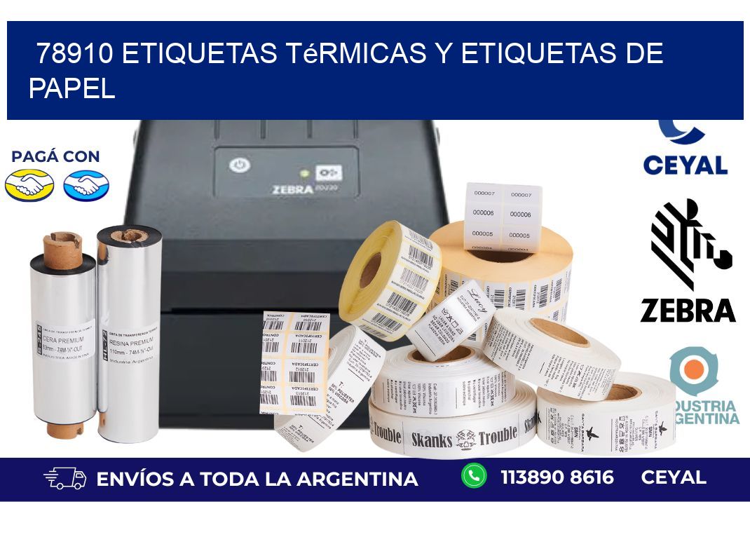 78910 etiquetas térmicas y etiquetas de papel