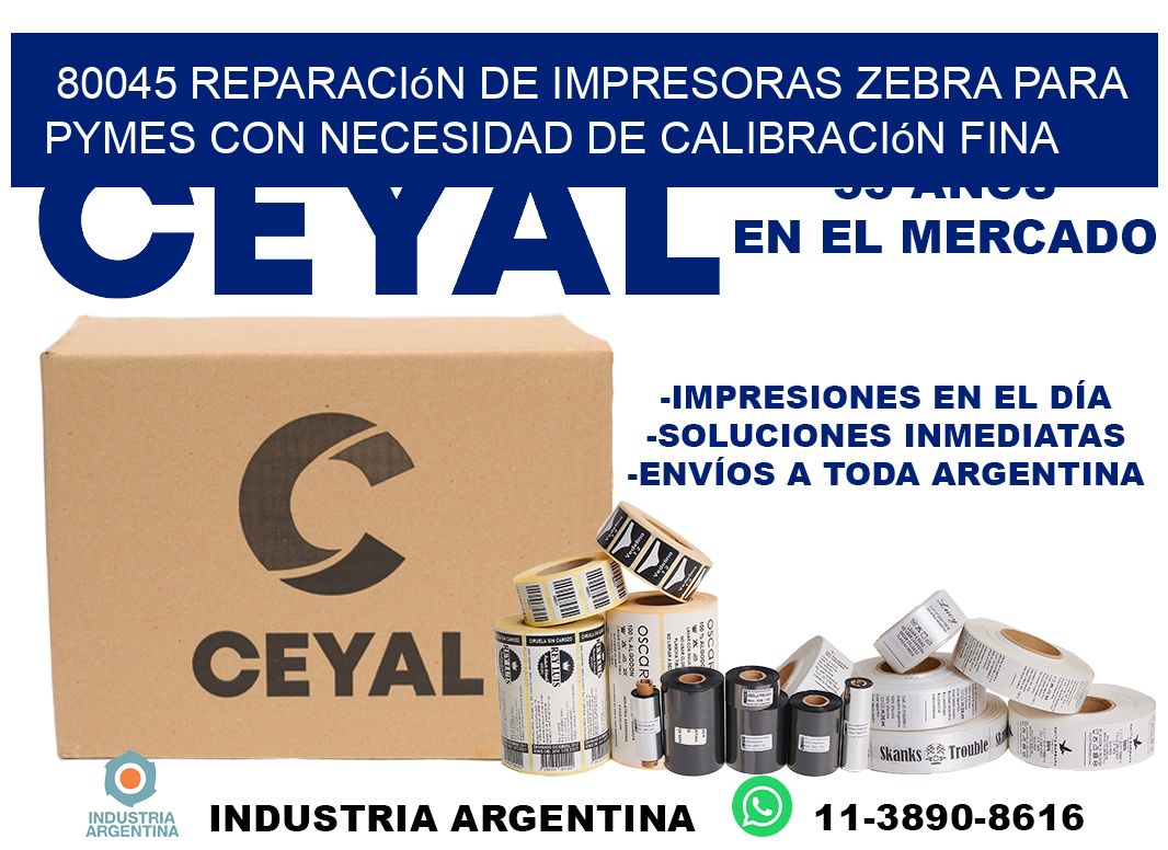 80045 reparación de impresoras zebra para pymes con necesidad de calibración fina