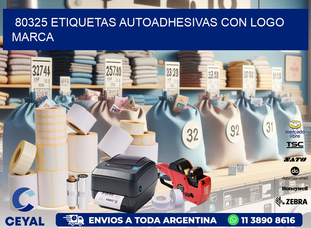 80325 etiquetas autoadhesivas con logo marca