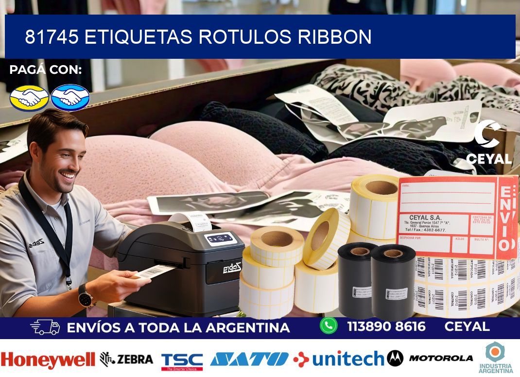 81745 Etiquetas rotulos ribbon