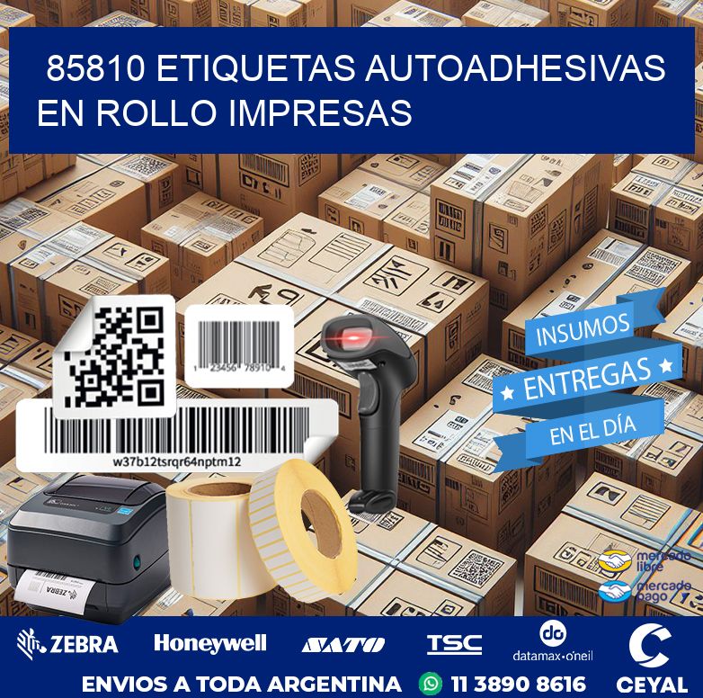 85810 Etiquetas autoadhesivas en rollo impresas
