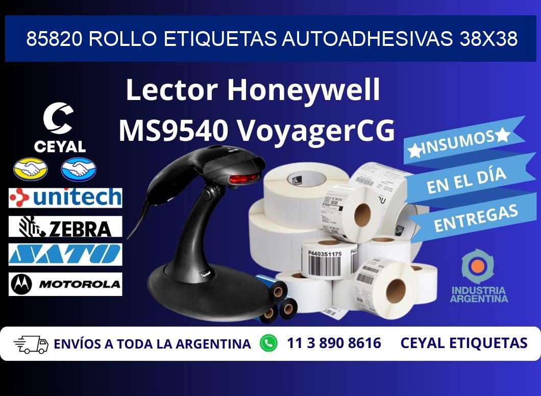 85820 Rollo Etiquetas autoadhesivas 38x38