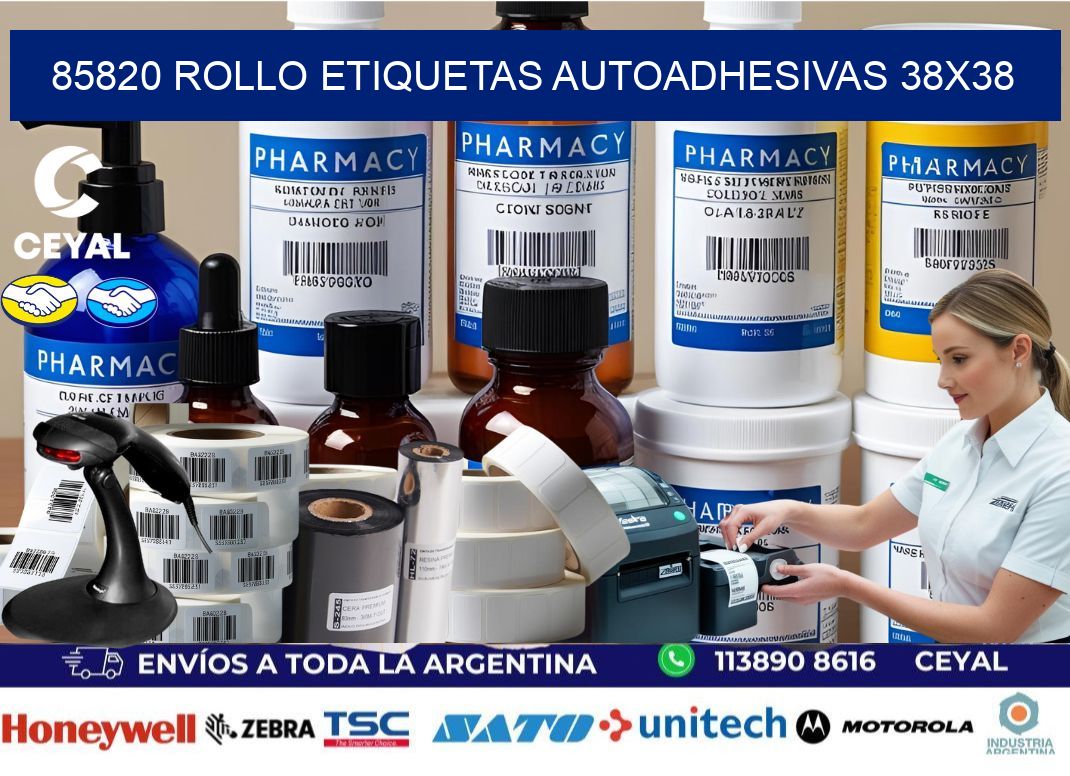 85820 Rollo Etiquetas autoadhesivas 38x38