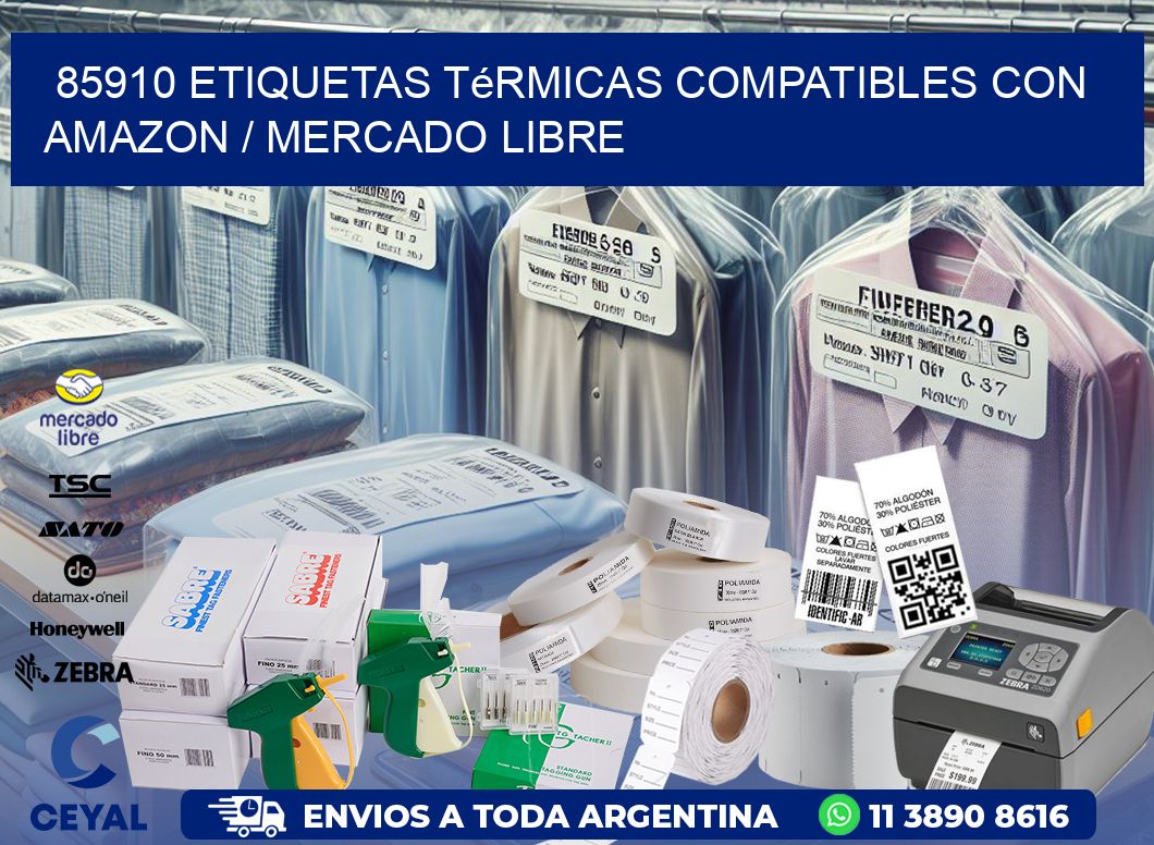 85910 etiquetas térmicas compatibles con Amazon / Mercado Libre