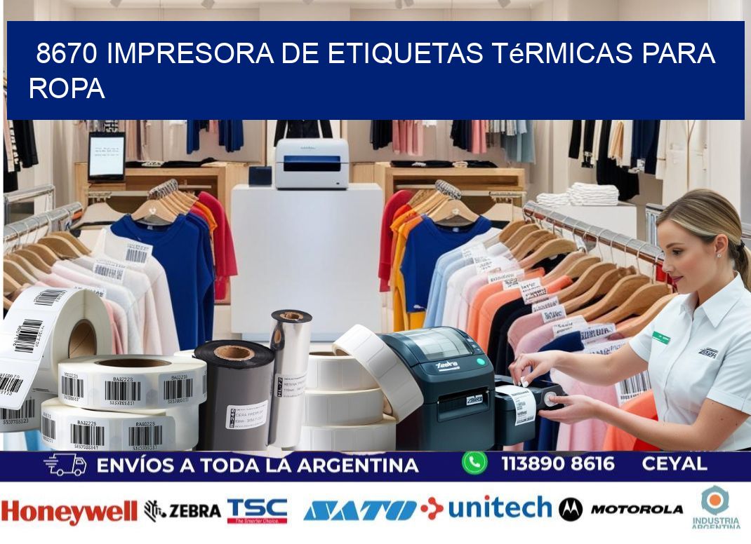 8670 impresora de etiquetas térmicas para ropa
