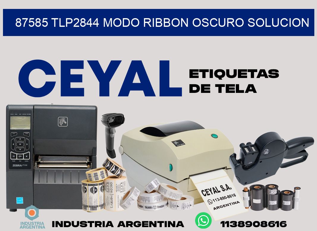 87585 tlp2844 modo ribbon oscuro solucion