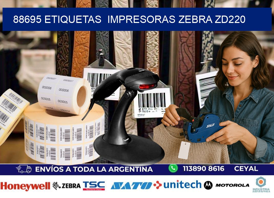 88695 etiquetas impresoras zebra zd220
