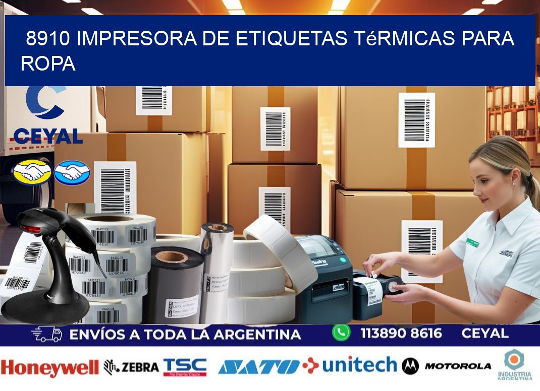 8910 impresora de etiquetas térmicas para ropa