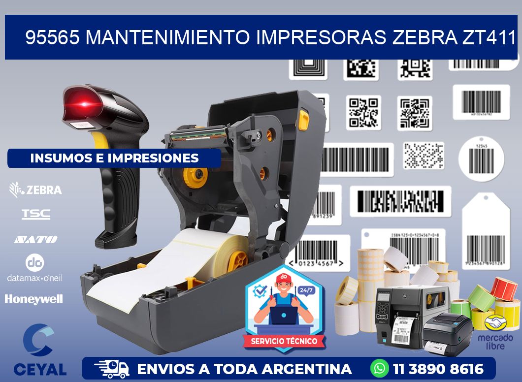 95565 mantenimiento impresoras zebra zt411