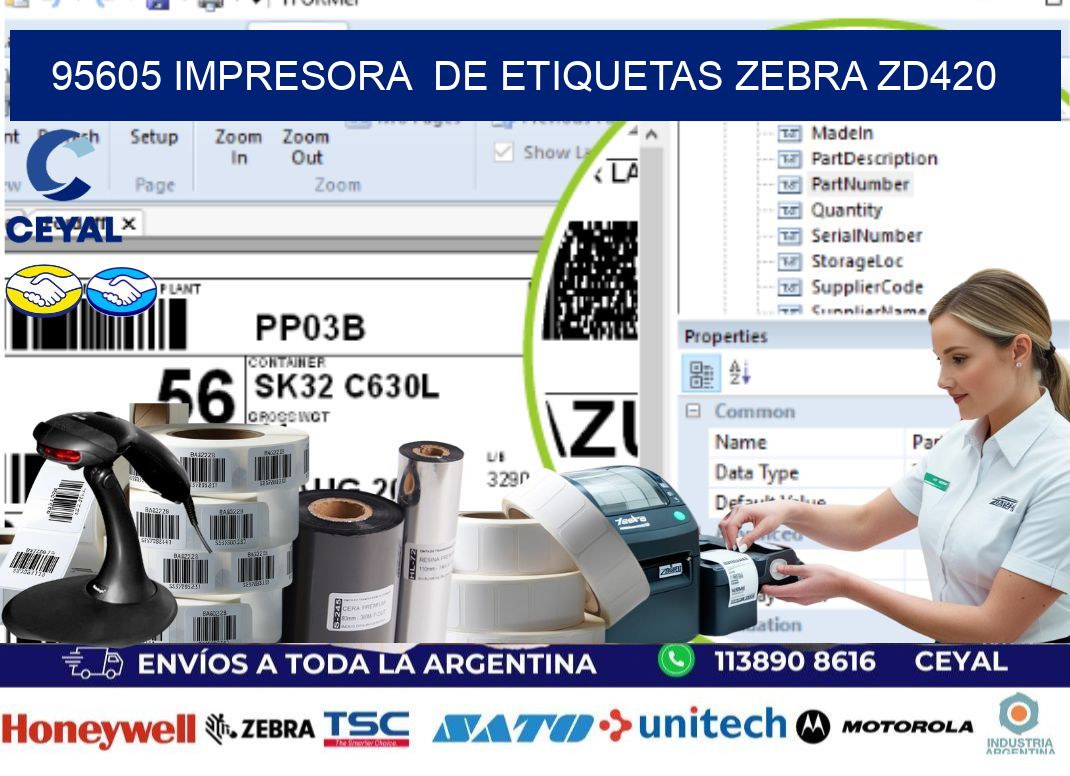 95605 impresora  de etiquetas Zebra ZD420