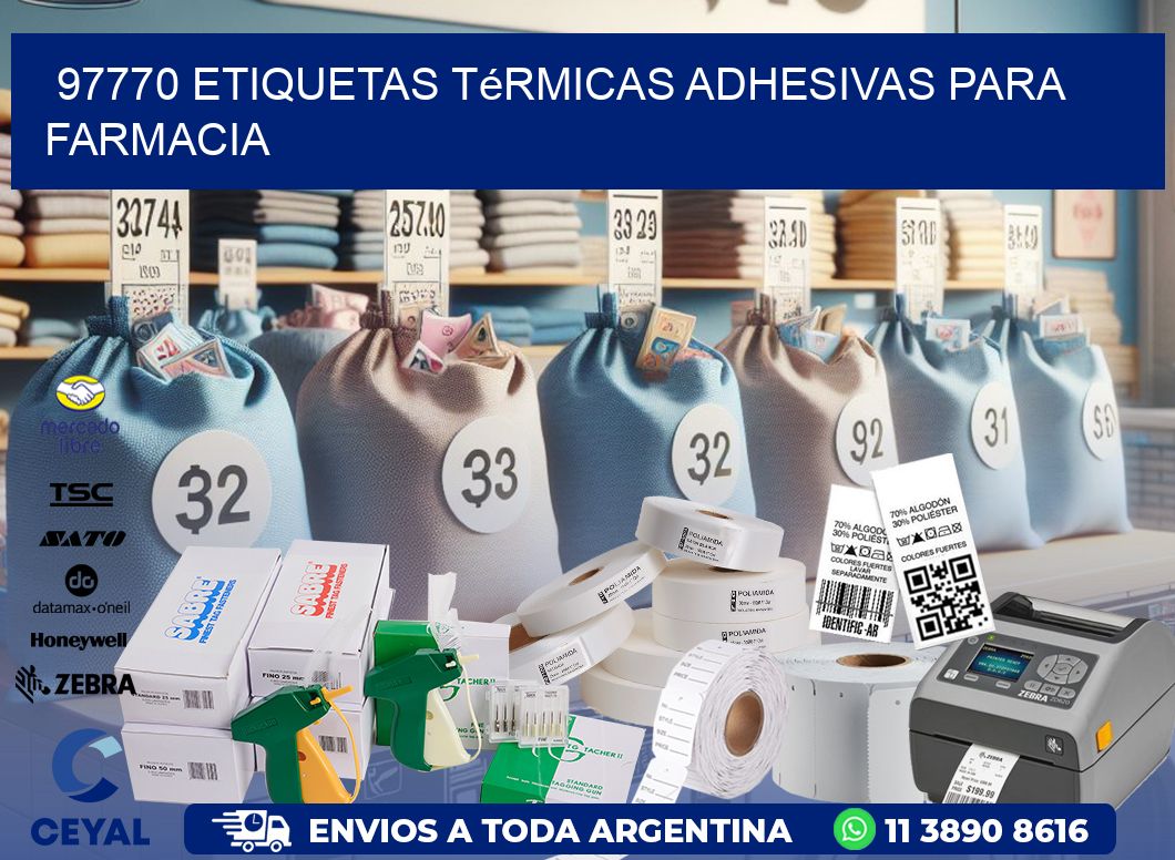 97770 etiquetas térmicas adhesivas para farmacia